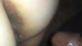 Black cock Anal to pussy and cum on her